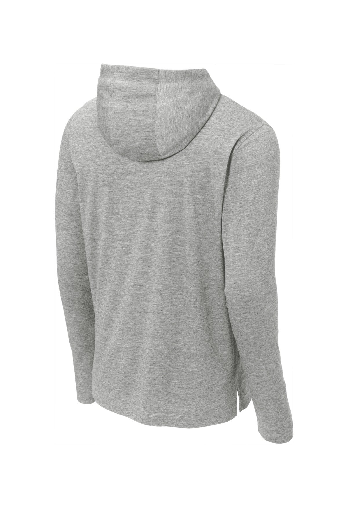 Sport-Tek PosiCharge Tri-Blend Wicking Long Sleeve Hoodie ST406 Light Grey Heather