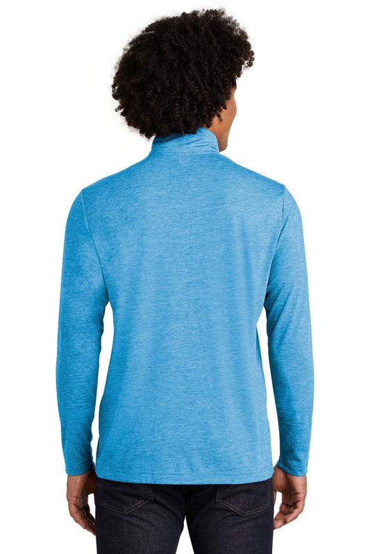 Sport-Tek PosiCharge Tri-Blend Wicking 1/4-Zip Pullover. ST407 Pond Blue Heather