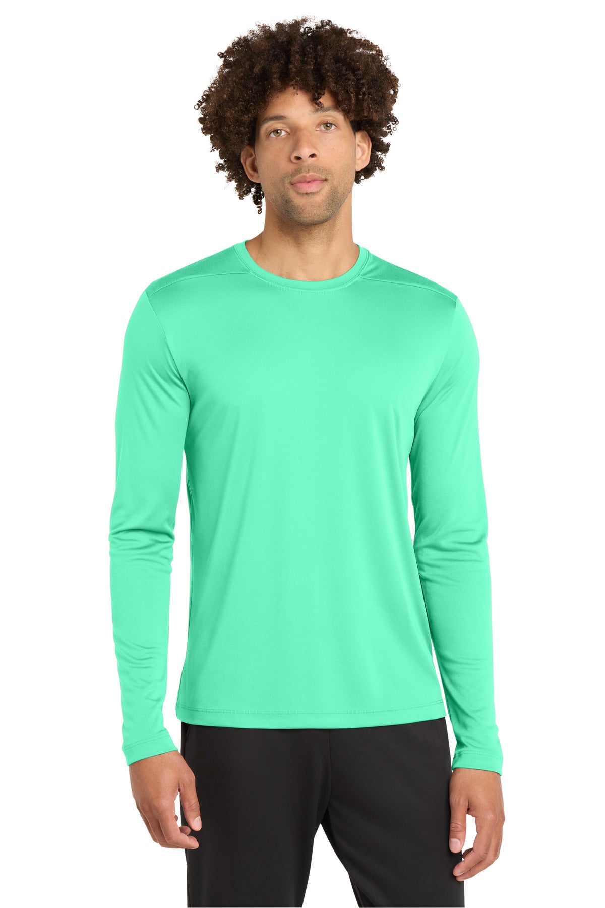 Sport-Tek Posi-UV Pro Long Sleeve Tee ST420LS Bright Seafoam