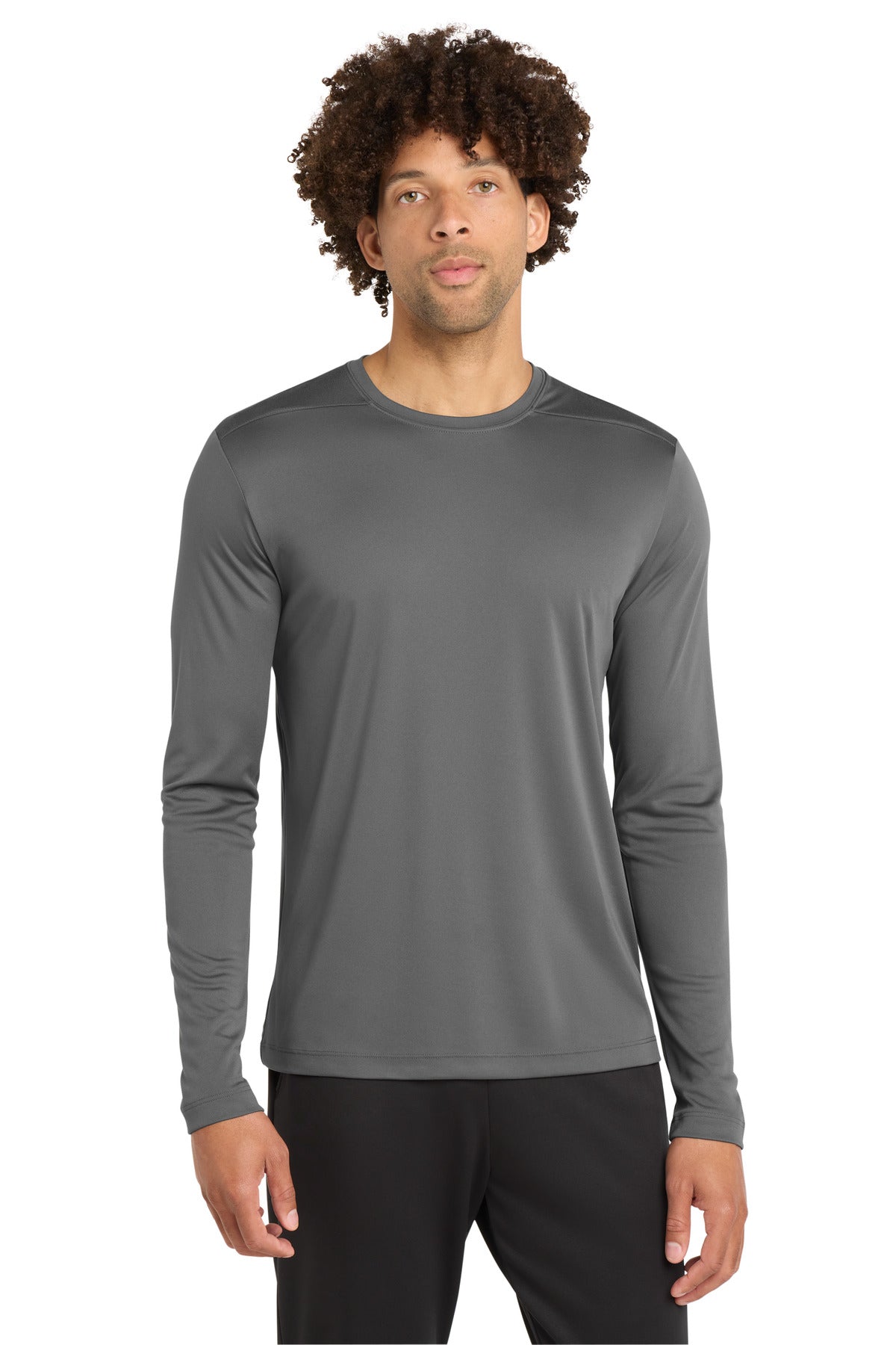 Sport-Tek Posi-UV Pro Long Sleeve Tee ST420LS Dark Smoke Grey