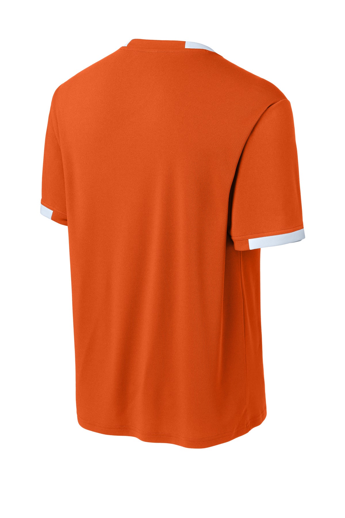 Sport-Tek Club Short Sleeve Crew ST440 Deep Orange/ White