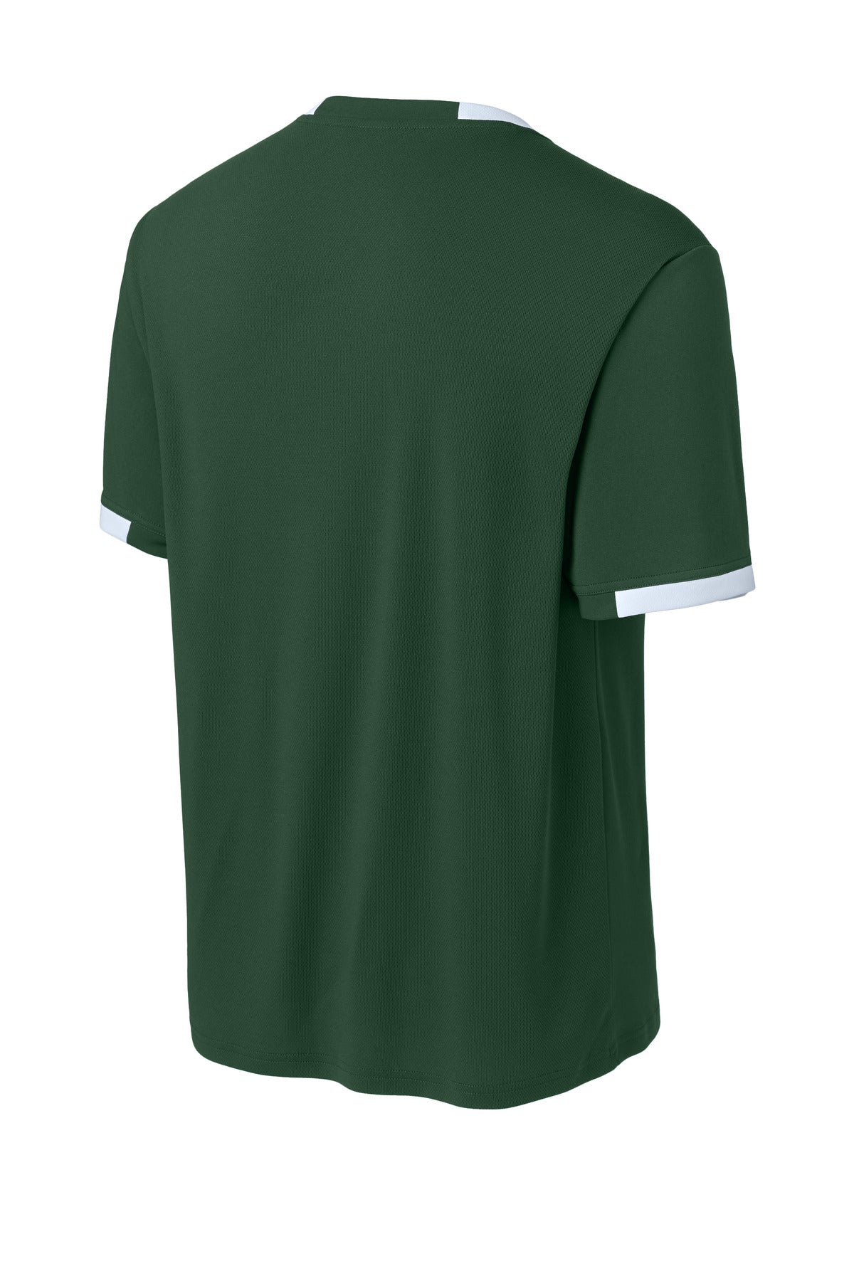 Sport-Tek Club Short Sleeve Crew ST440 Forest Green/ White