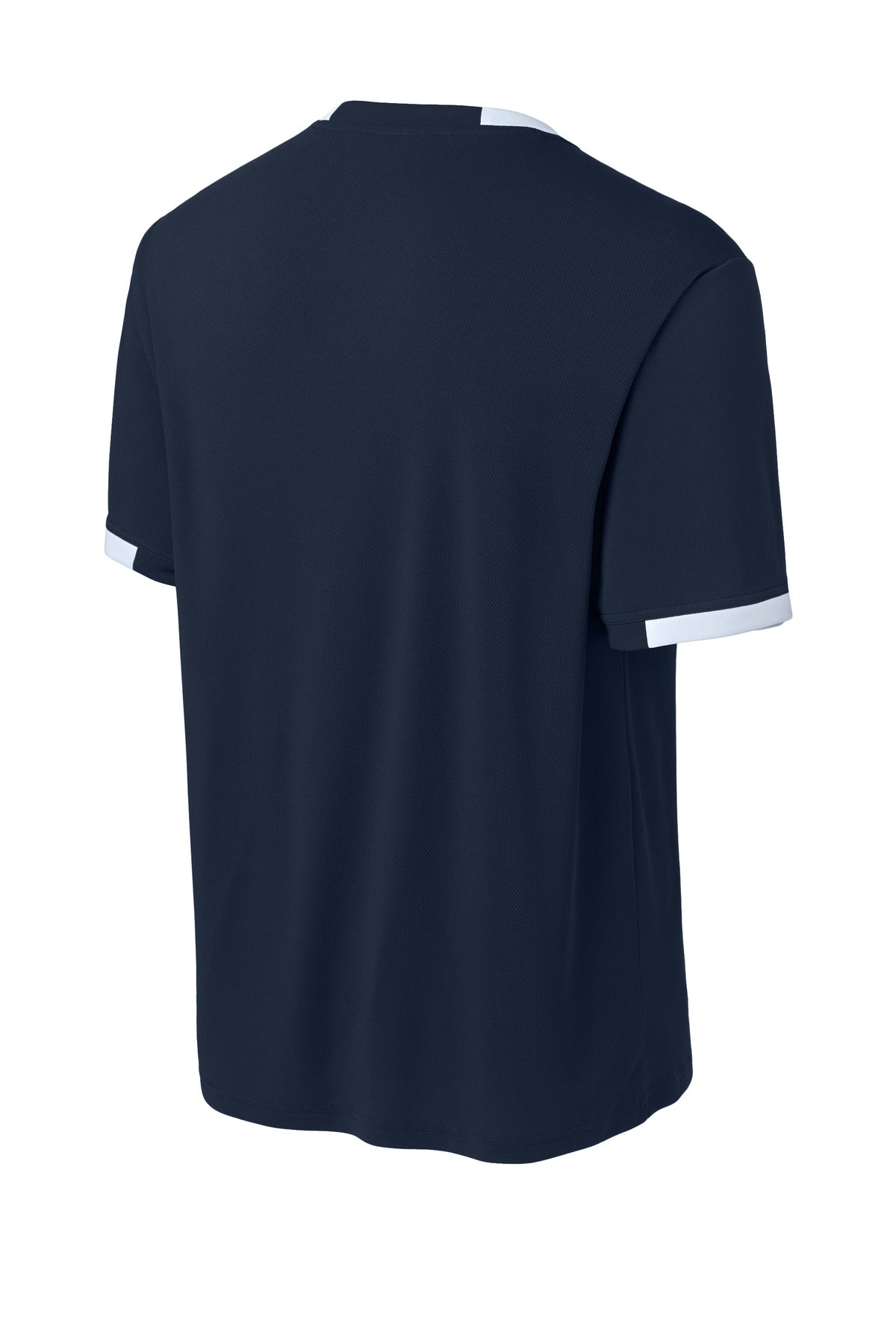 Sport-Tek Club Short Sleeve Crew ST440 True Navy/ White