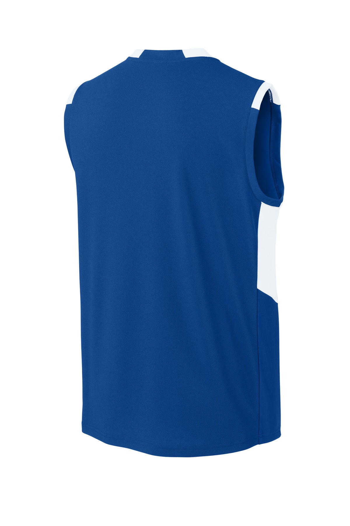 Sport-Tek Club Sleeveless V-Neck ST441 True Royal/ White