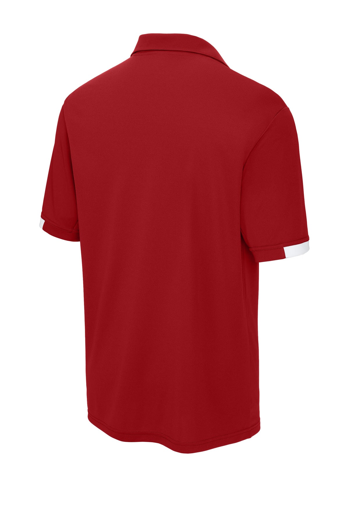 Sport-Tek Club Colorblock Polo ST444 Deep Red/ White
