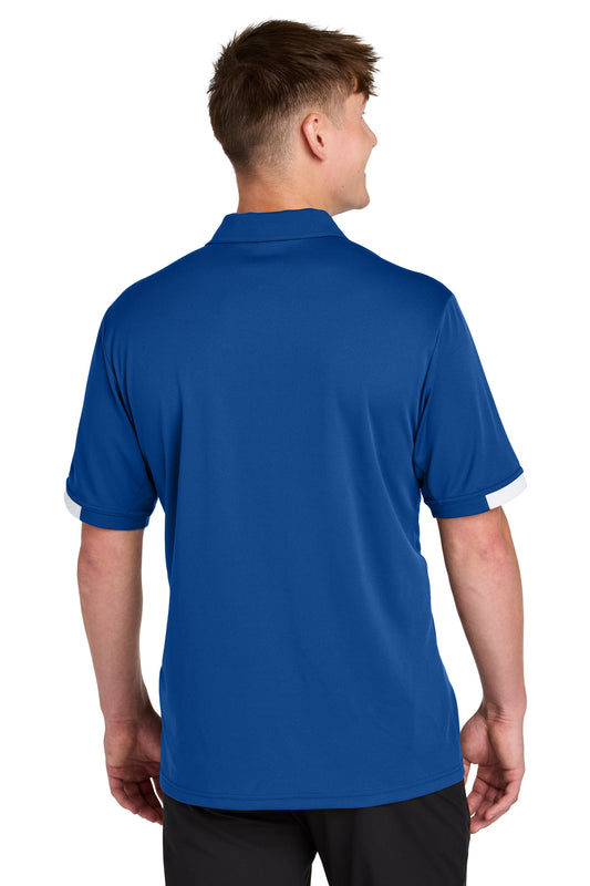 Sport-Tek Club Colorblock Polo ST444 True Royal/ White