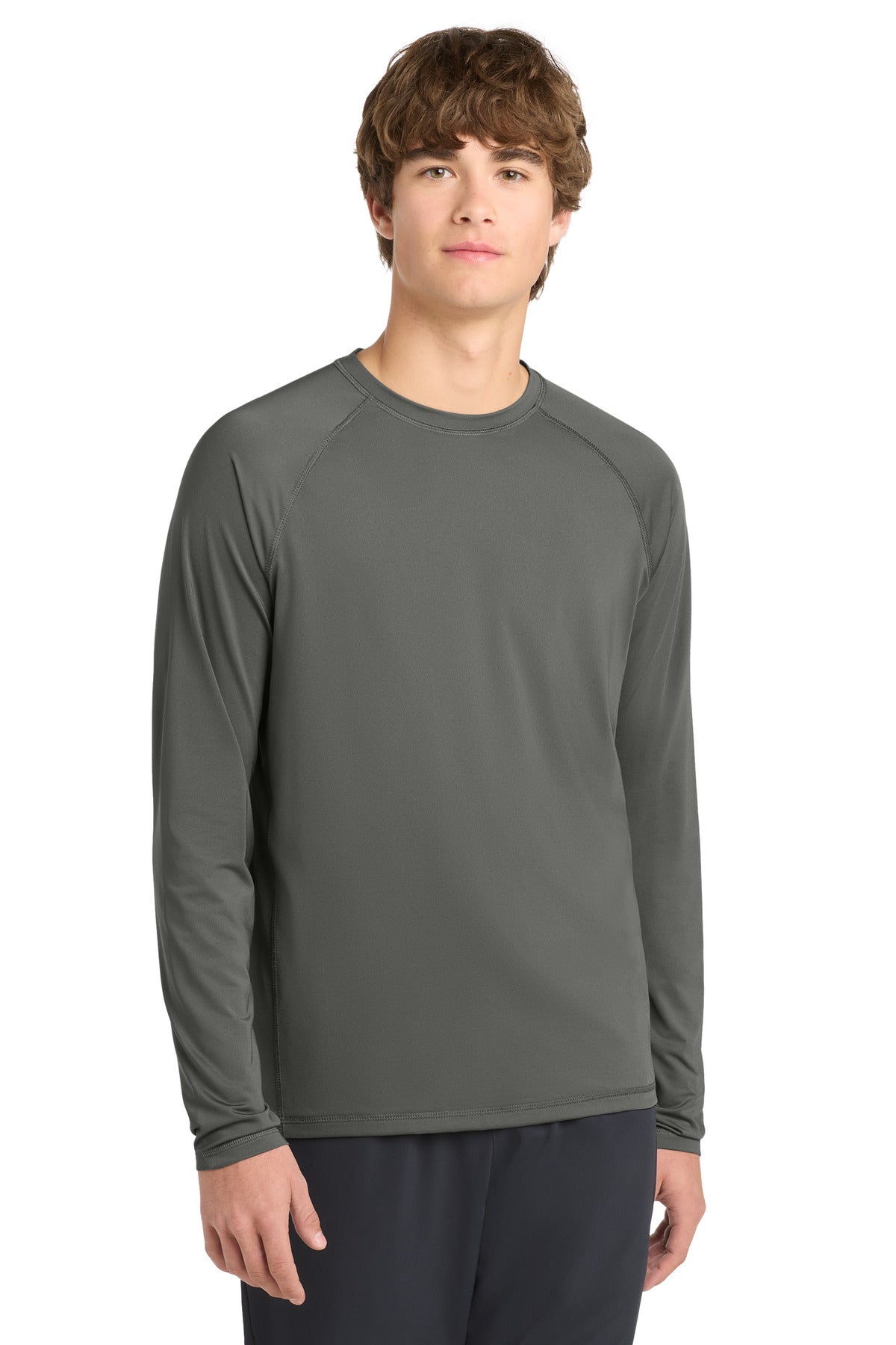 Sport-Tek Long Sleeve Rashguard Tee ST470LS Dark Smoke Grey