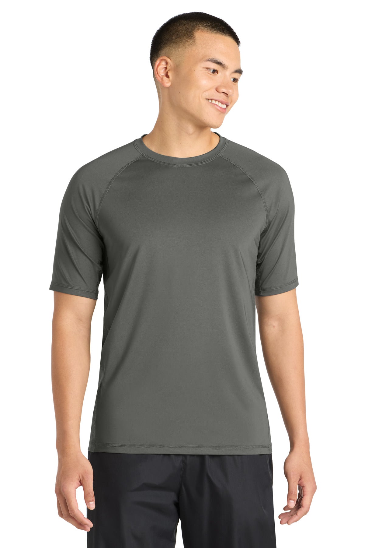 Sport-Tek Rashguard Tee ST470 Dark Smoke Grey