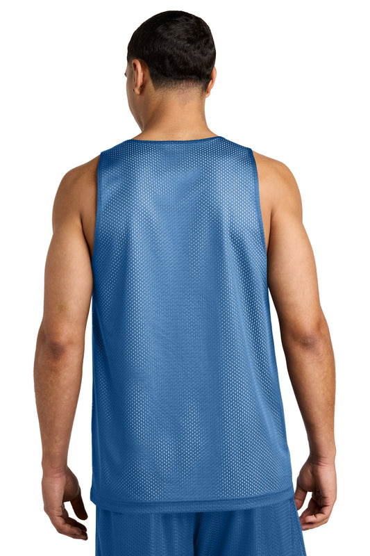 Sport-Tek PosiCharge Reversible Mesh Tank ST5000 Carolina Blue/ White