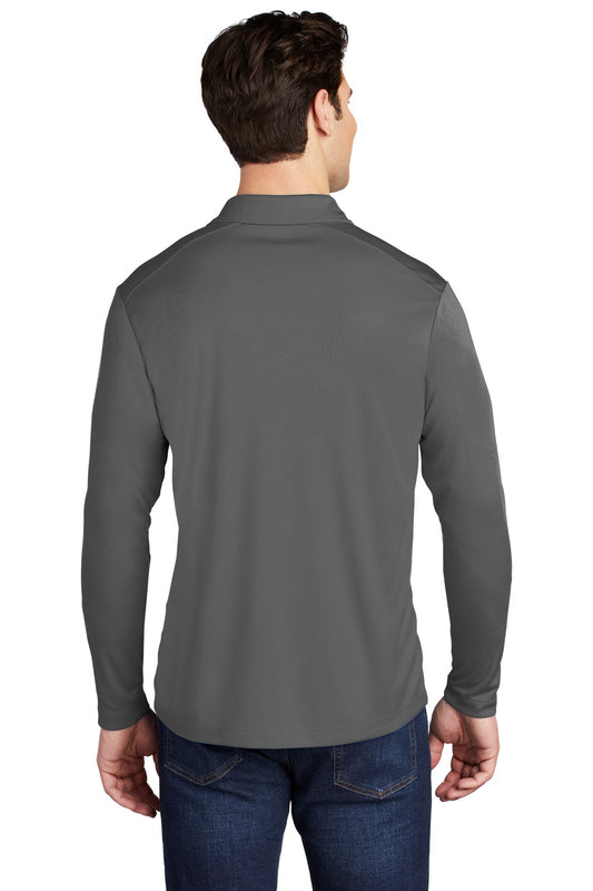 Sport-Tek Posi-UV Pro Long Sleeve Polo. ST520LS Dark Smoke Grey