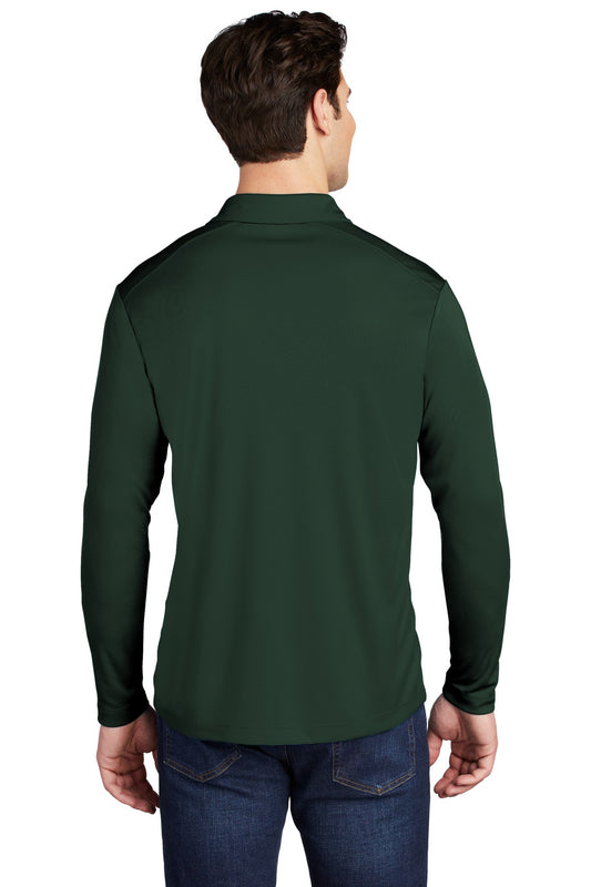 Sport-Tek Posi-UV Pro Long Sleeve Polo. ST520LS Forest Green