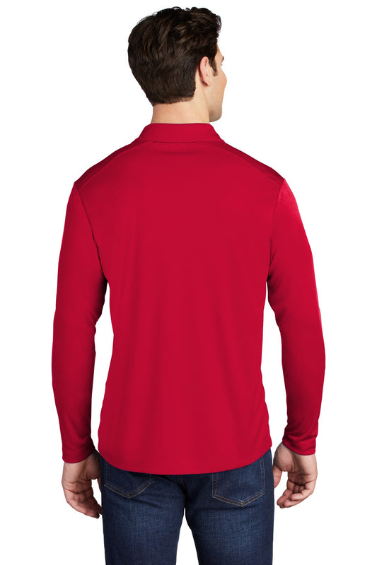 Sport-Tek Posi-UV Pro Long Sleeve Polo. ST520LS True Red