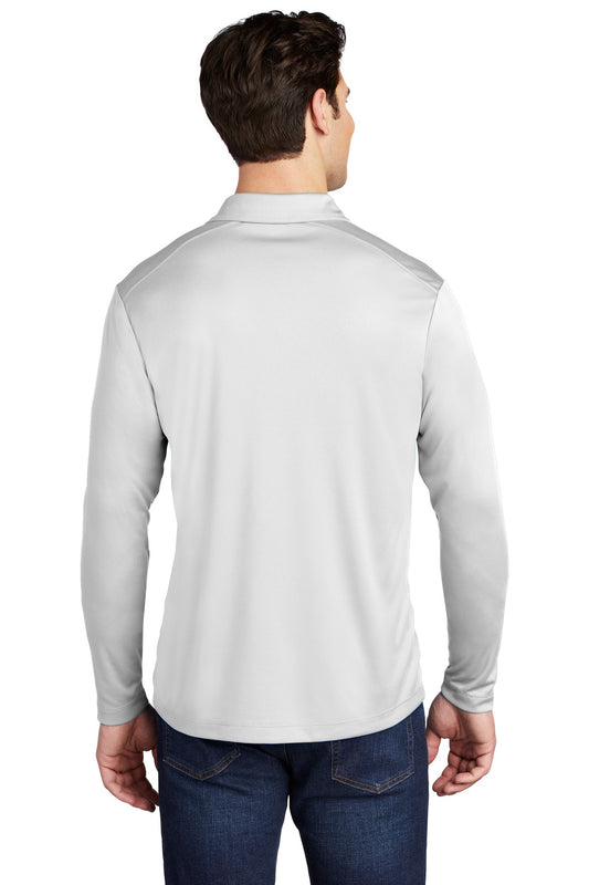 Sport-Tek Posi-UV Pro Long Sleeve Polo. ST520LS White