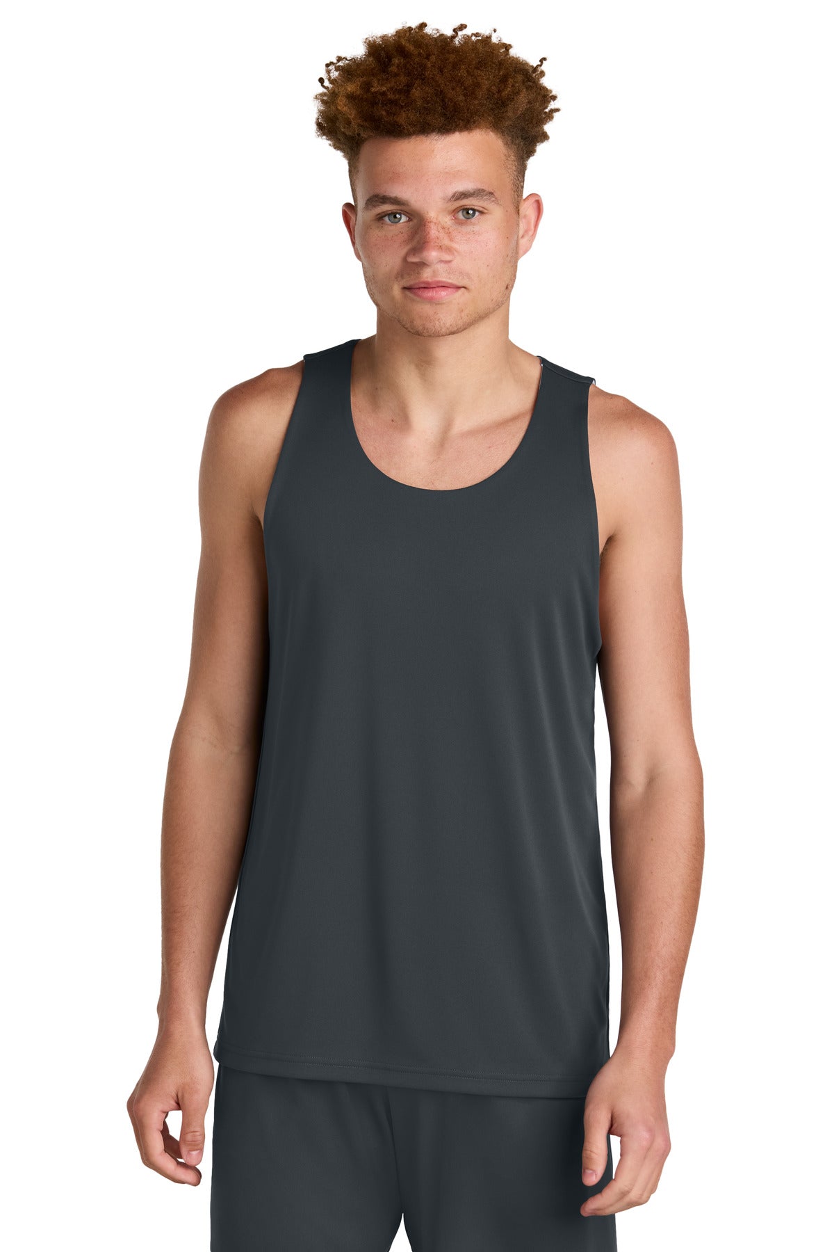Sport-Tek PosiCharge Competitor Rev Tank ST551 Iron Grey/ White