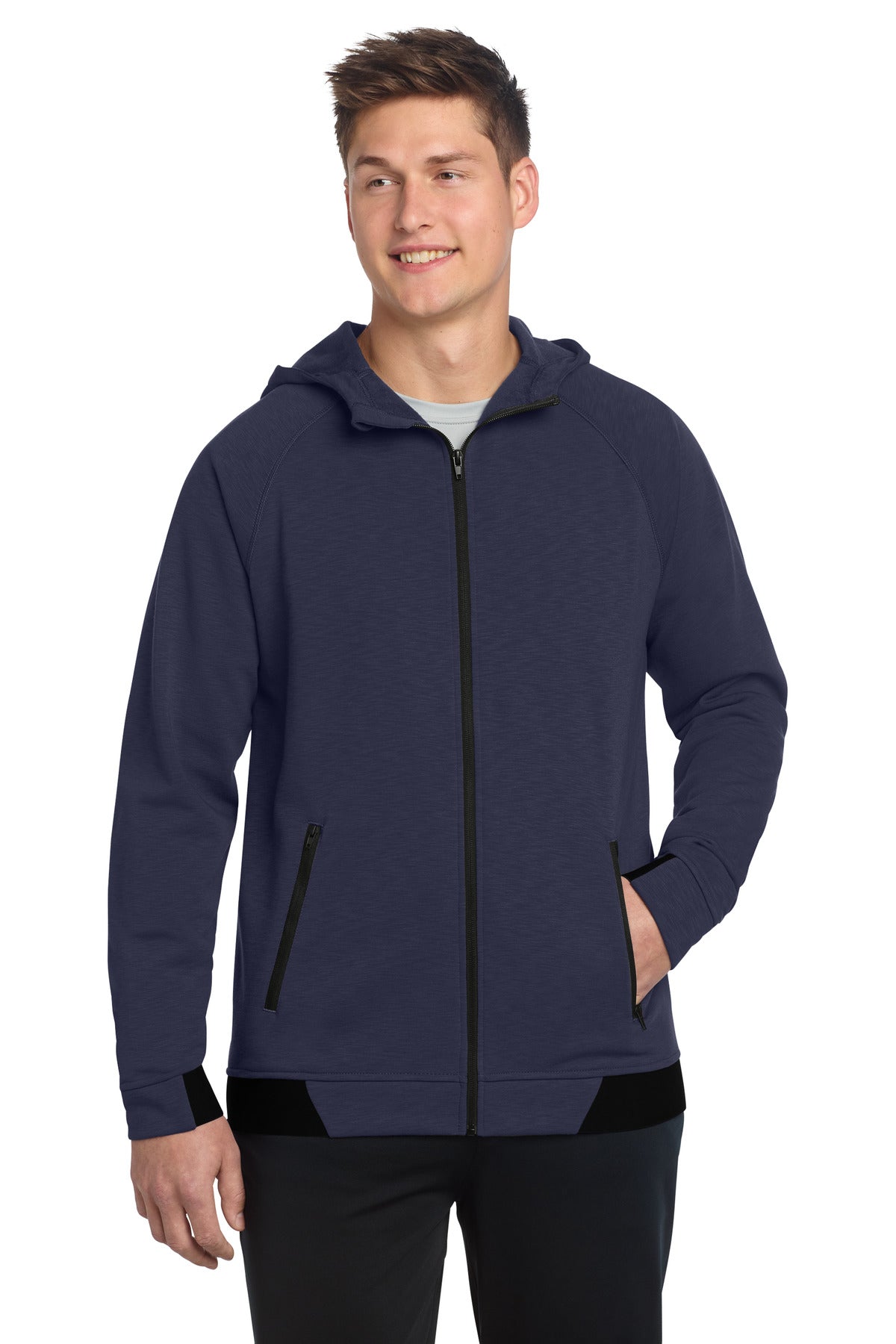 Sport-Tek PosiCharge Strive Hooded Full-Zip ST570 True Navy