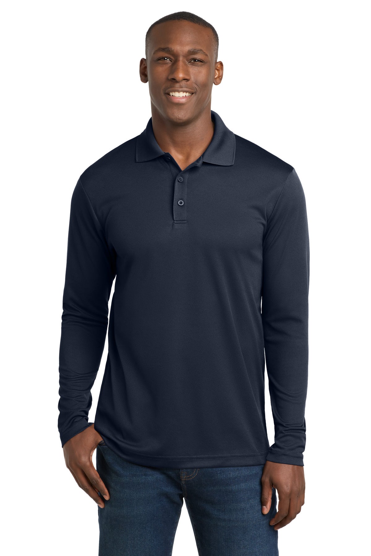 Sport-Tek PosiCharge RacerMesh Long Sleeve Polo ST640LS True Navy