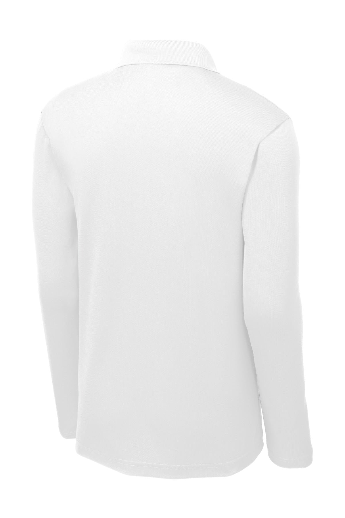 Sport-Tek PosiCharge RacerMesh Long Sleeve Polo. ST640LS White