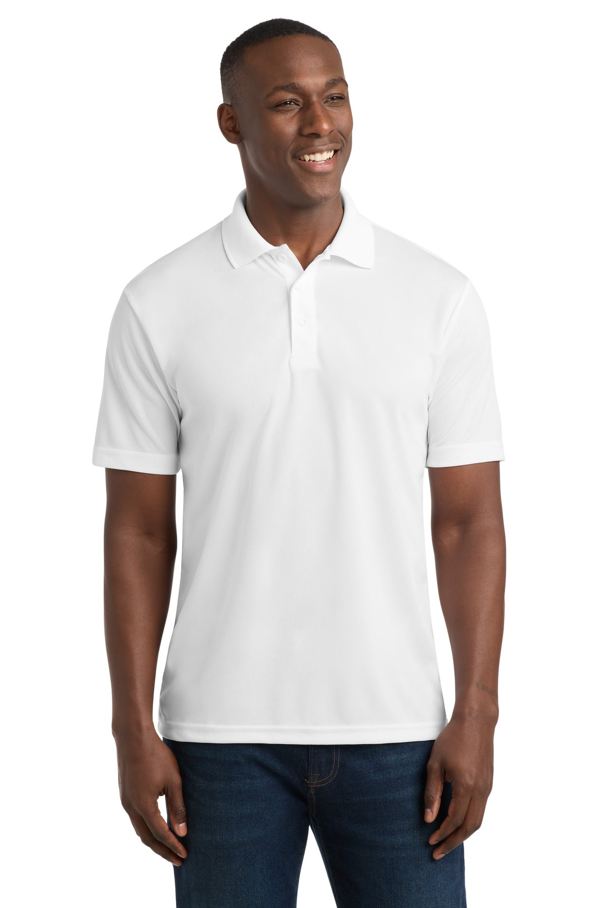 Sport-Tek PosiCharge RacerMesh Polo ST640 White
