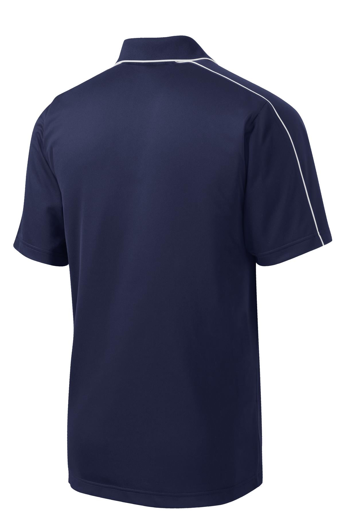 Sport-Tek Micropique Sport-Wick Piped Polo. ST653 True Navy/ White