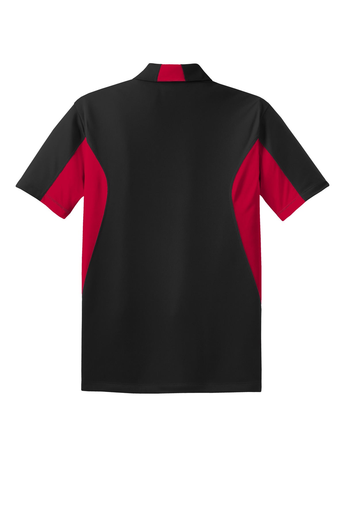 Sport-Tek Side Blocked Micropique Sport-Wick Polo. ST655 Black/ Deep Red