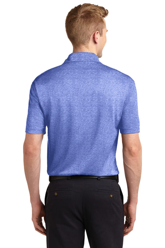 Sport-Tek Heather Contender Polo. ST660 True Royal Heather