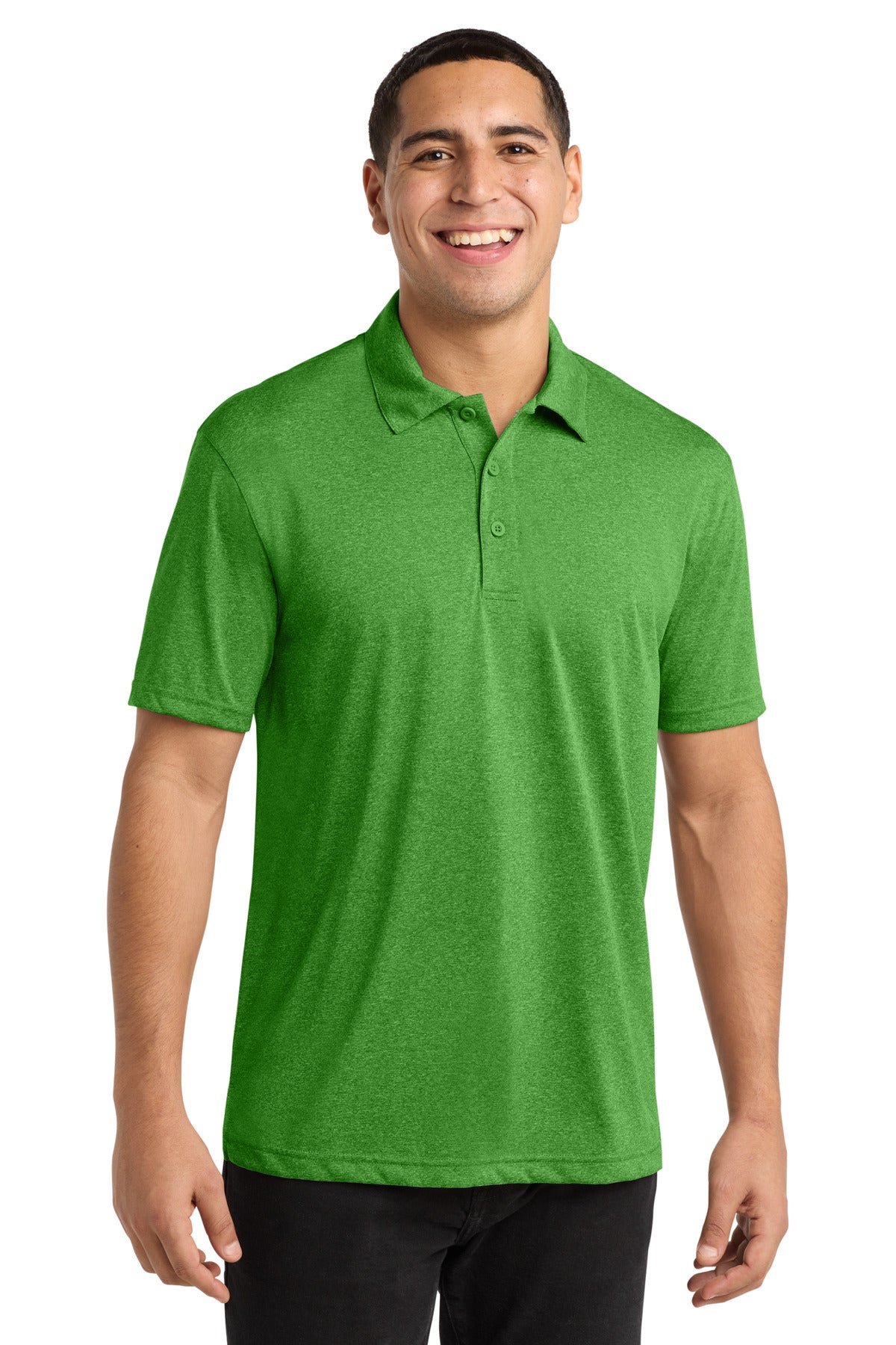 Sport-Tek Heather Contender Polo ST660 Turf Green Heather