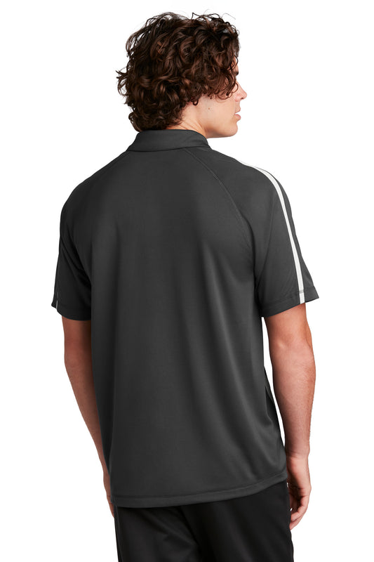 Sport-Tek PosiCharge Micro-Mesh Colorblock Polo. ST685 Iron Grey/ White