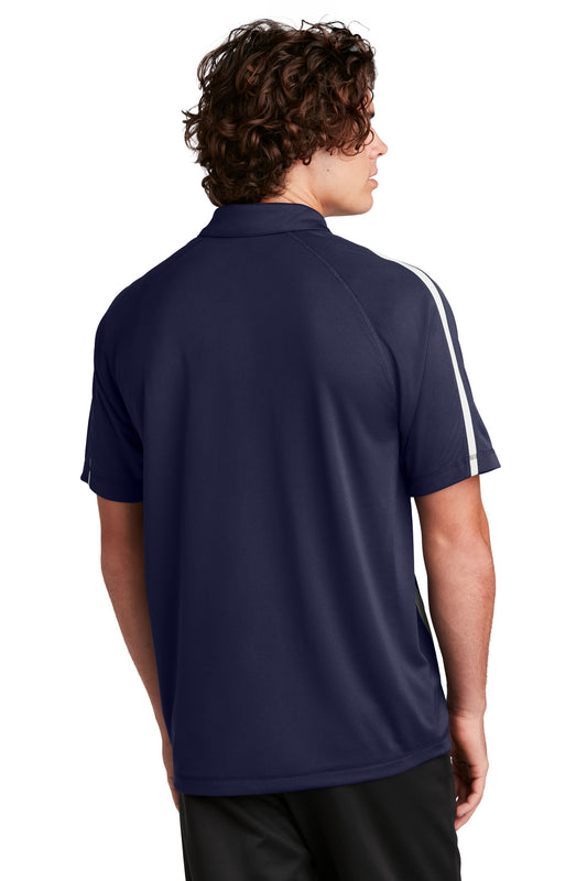 Sport-Tek PosiCharge Micro-Mesh Colorblock Polo. ST685 True Navy/ White