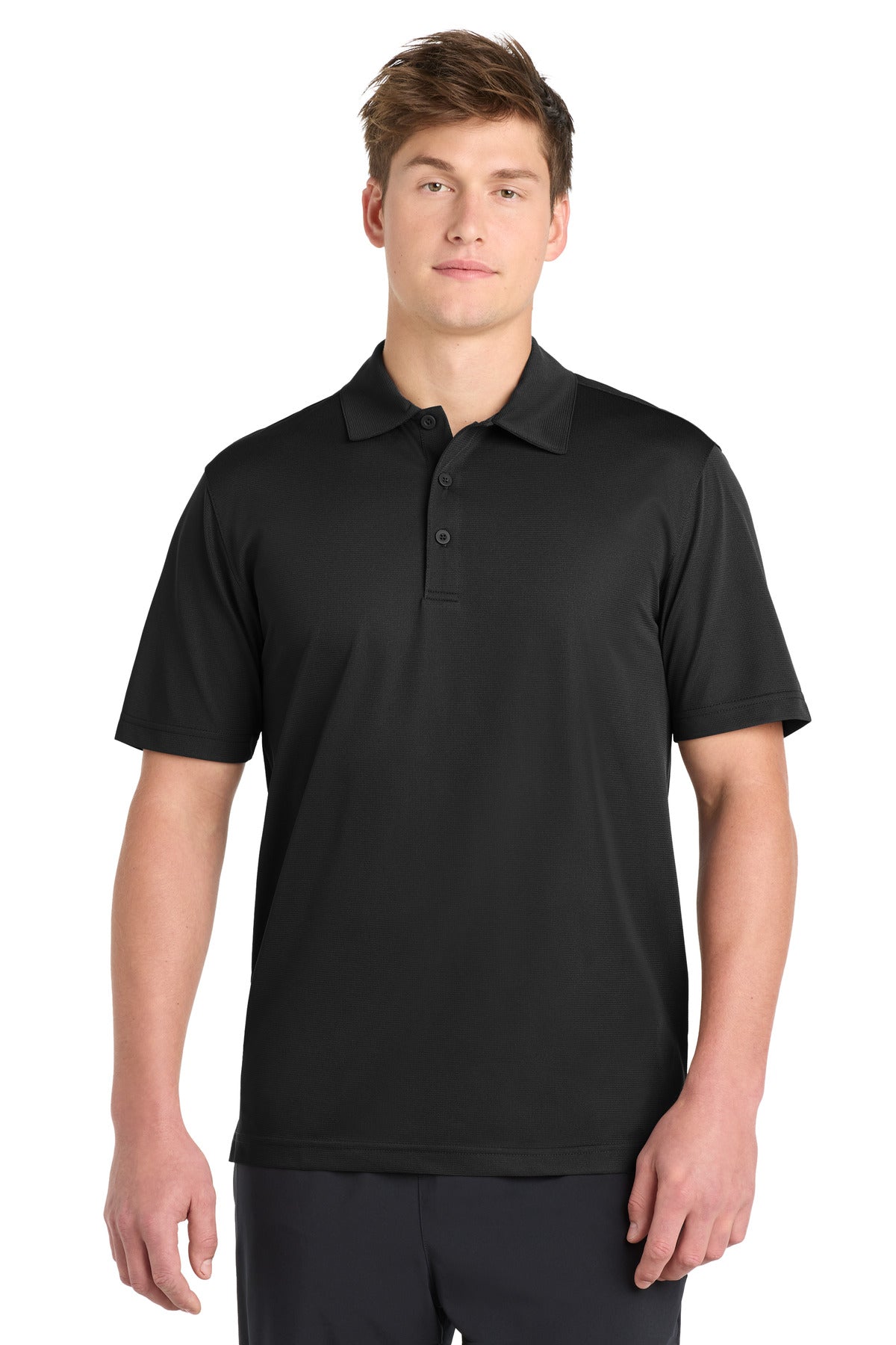 Sport-Tek PosiCharge Active Textured Polo ST690 Black