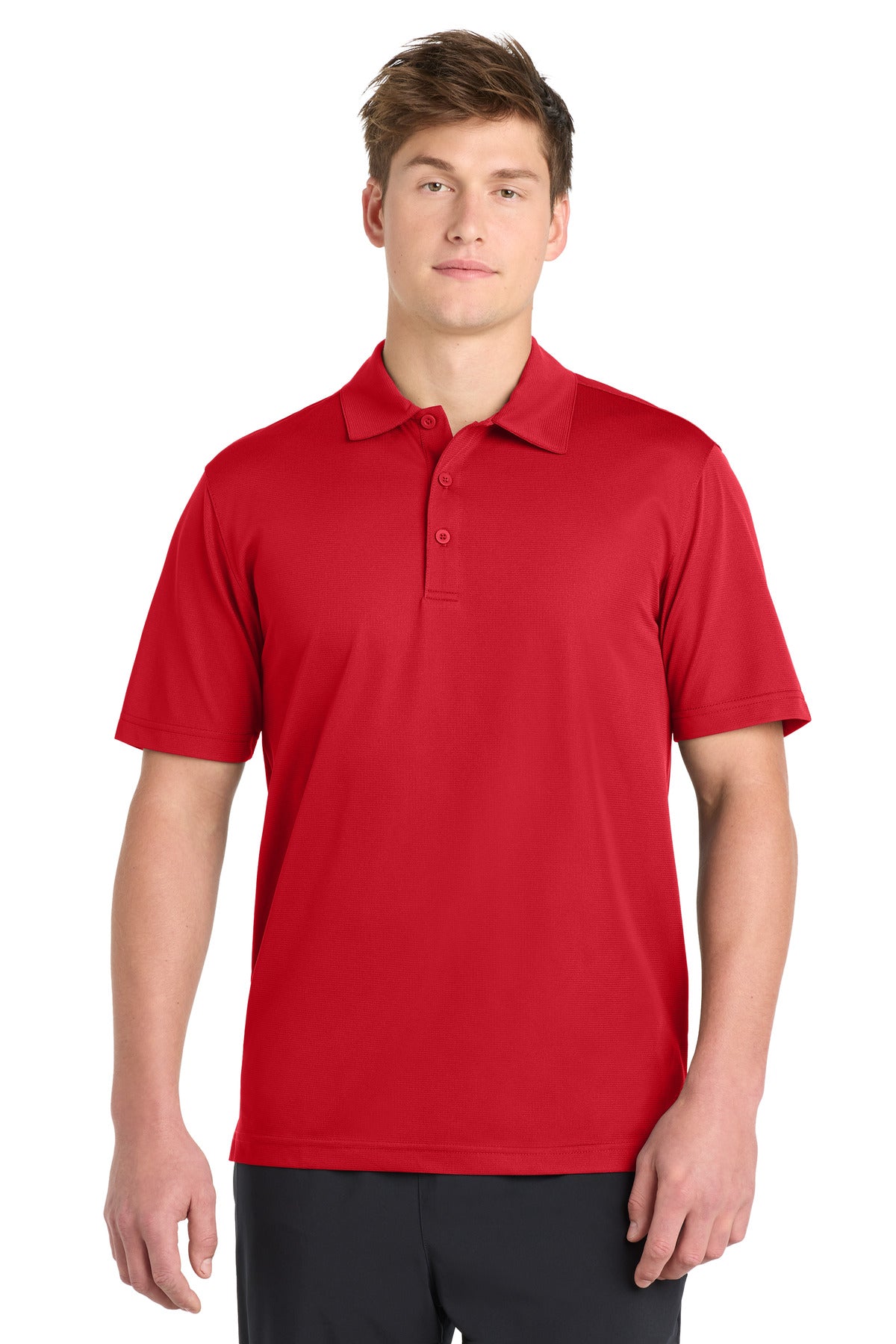 Sport-Tek PosiCharge Active Textured Polo ST690 True Red