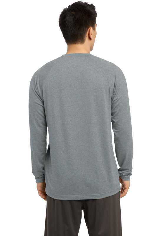 Sport-Tek Long Sleeve Ultimate Performance Crew. ST700LS Heather Grey