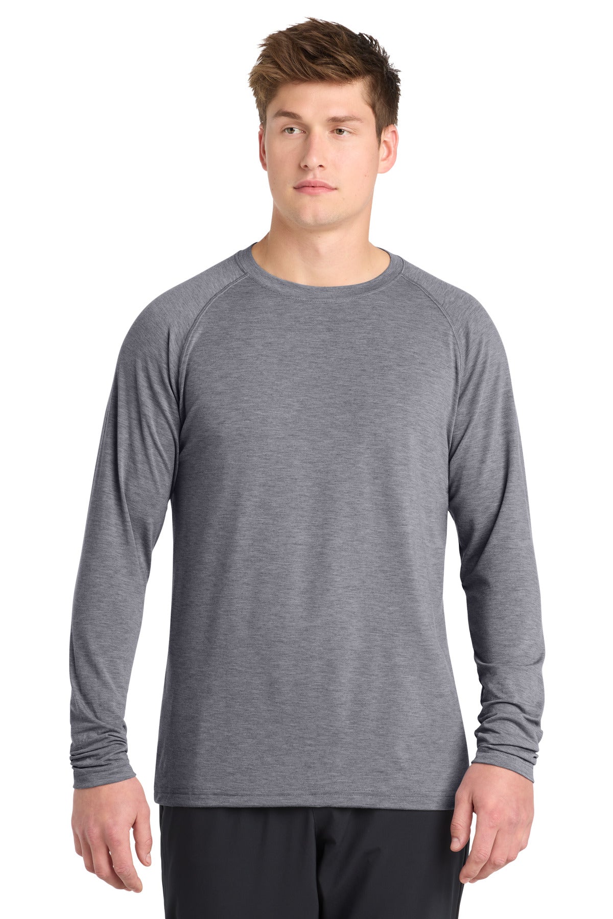 Sport-Tek Long Sleeve Ultimate Performance Crew ST700LS Heather Grey