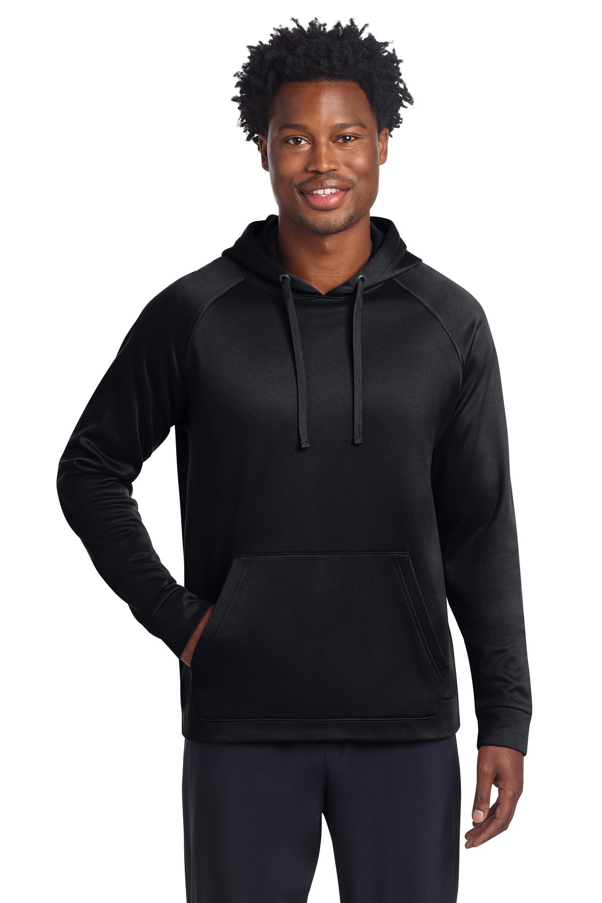 Sport-Tek Re-Compete Fleece Pullover Hoodie ST730 Black