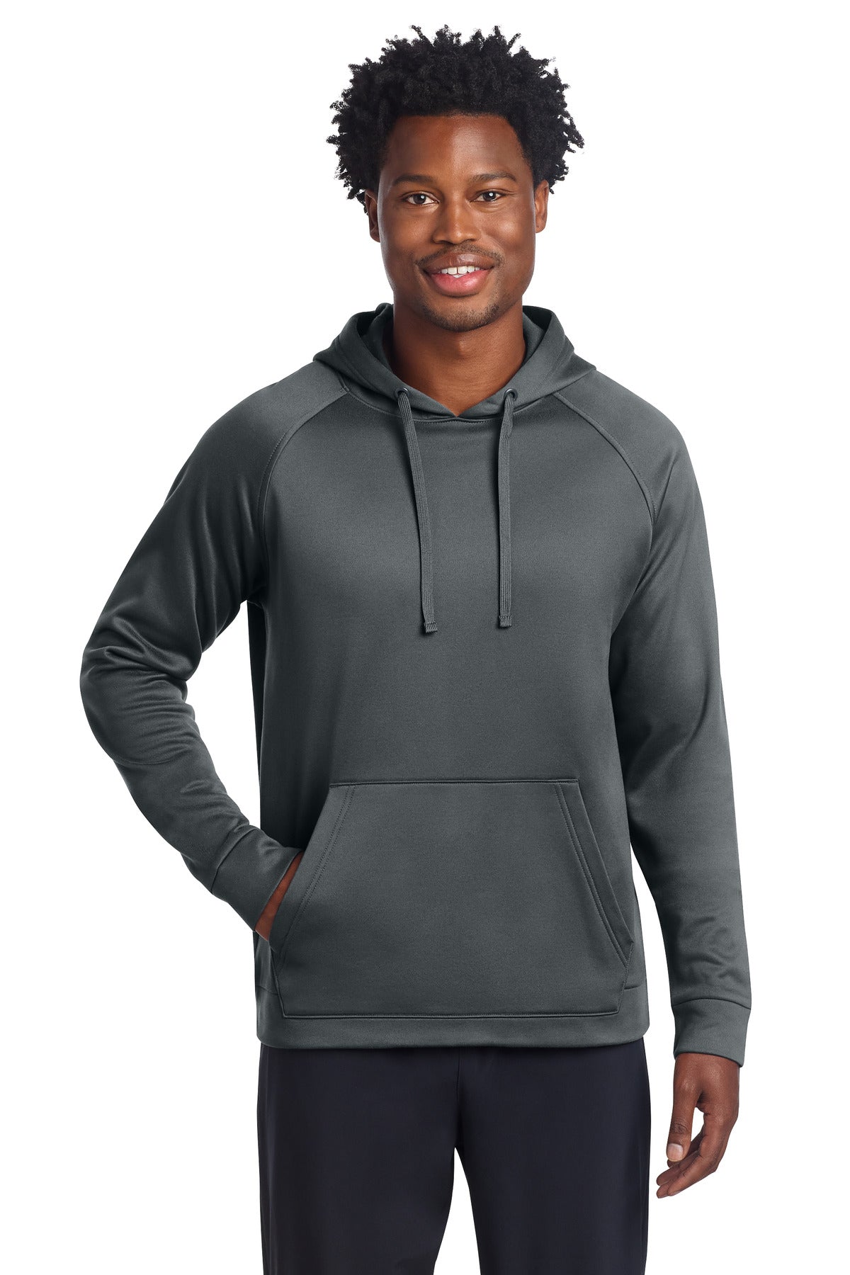 Sport-Tek Re-Compete Fleece Pullover Hoodie ST730 Iron Grey