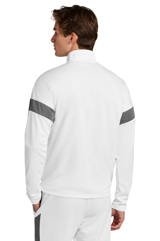 Sport-Tek Travel Full-Zip Jacket ST800 White/ Iron Grey