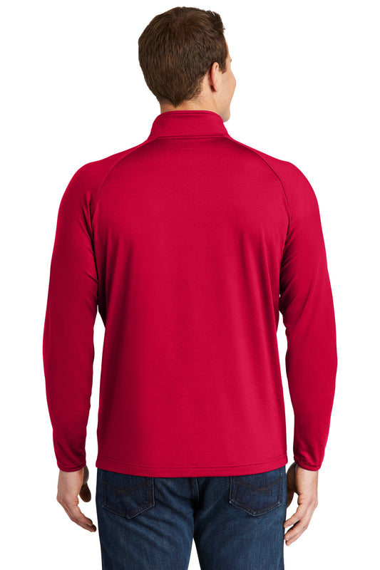 Sport-Tek Sport-Wick Stretch 1/4-Zip Pullover. ST850 Deep Red