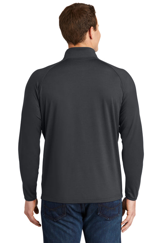 Sport-Tek Sport-Wick Stretch 1/4-Zip Pullover. ST850 Charcoal Grey