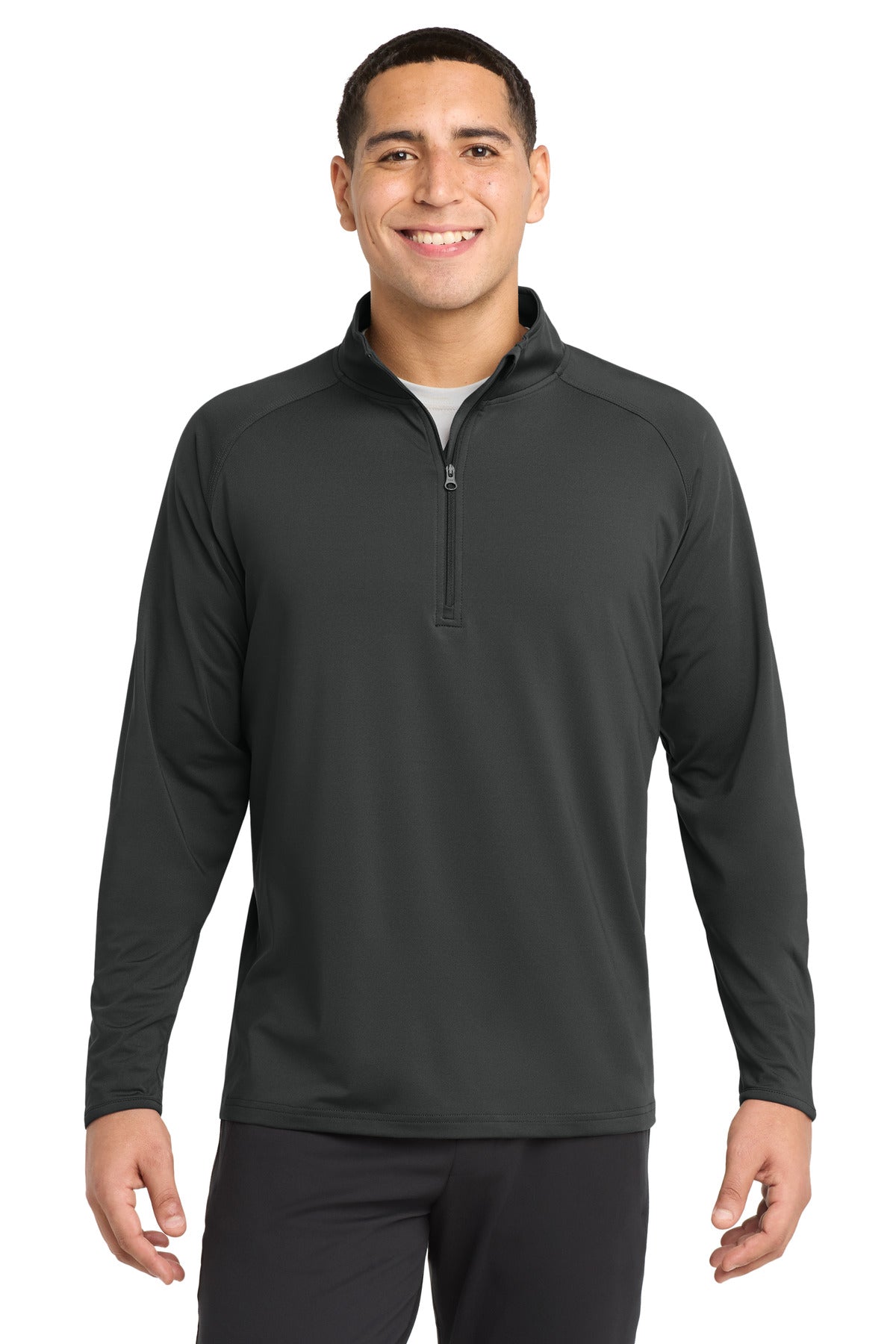 Sport-Tek Sport-Wick Stretch 1/4-Zip Pullover ST850 Charcoal Grey