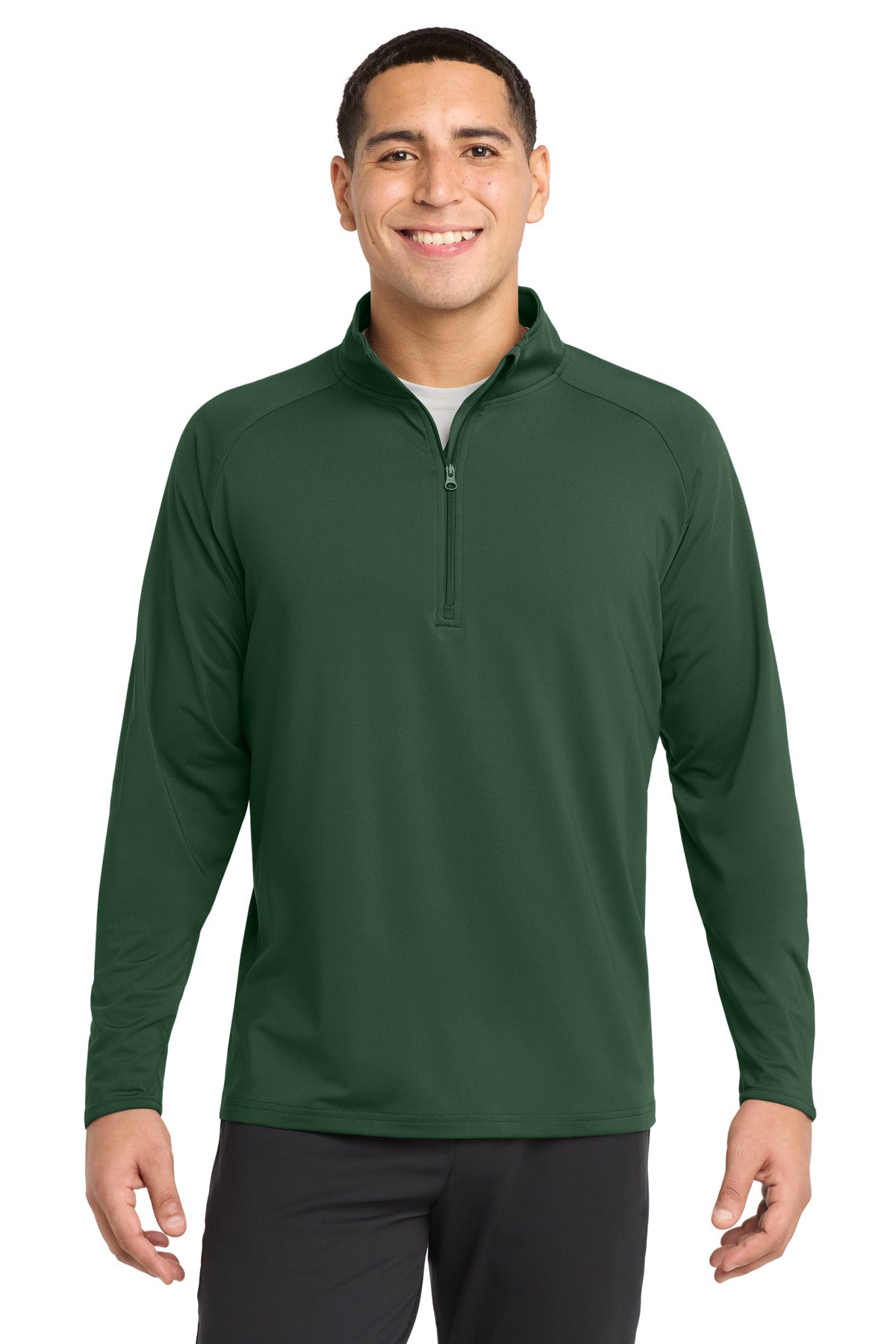 Sport-Tek Sport-Wick Stretch 1/4-Zip Pullover ST850 Forest Green