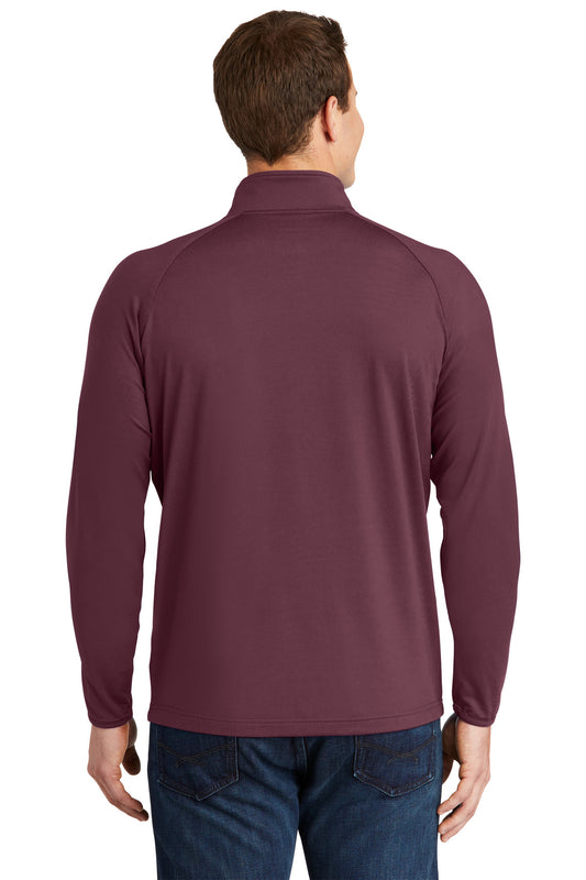 Sport-Tek Sport-Wick Stretch 1/4-Zip Pullover. ST850 Maroon