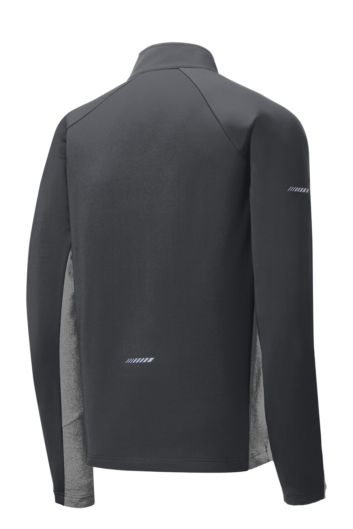 Sport-Tek Sport-Wick Stretch Contrast 1/4-Zip Pullover. ST854 Charcoal Grey/ Charcoal Grey Heather
