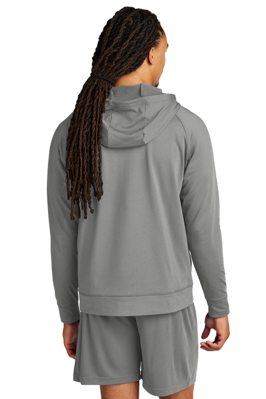 Sport-Tek Sport-Wick Stretch 1/2-Zip Hoodie ST856 Charcoal Grey