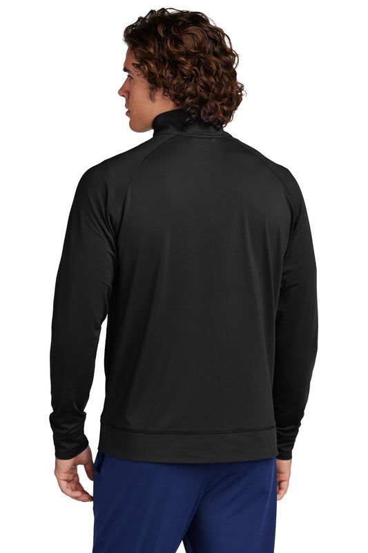 Sport-Tek Sport-Wick Stretch Full-Zip Cadet Jacket ST857 Black