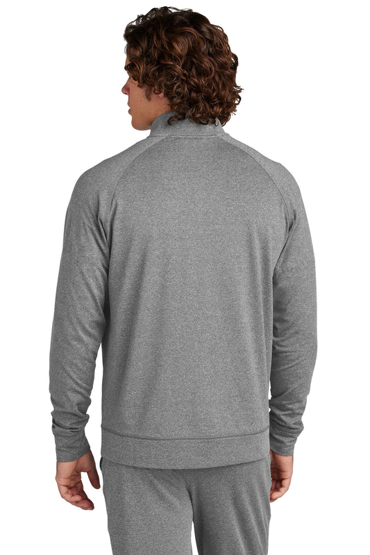 Sport-Tek Sport-Wick Stretch Full-Zip Cadet Jacket ST857 Charcoal Grey Heather