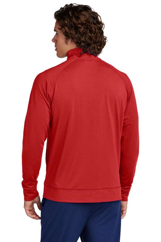 Sport-Tek Sport-Wick Stretch Full-Zip Cadet Jacket ST857 Deep Red