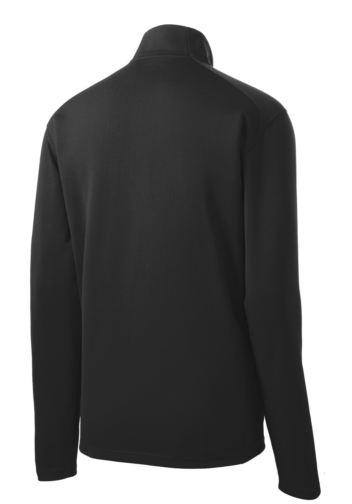 Sport-Tek Sport-Wick Textured 1/4-Zip Pullover. ST860 Black