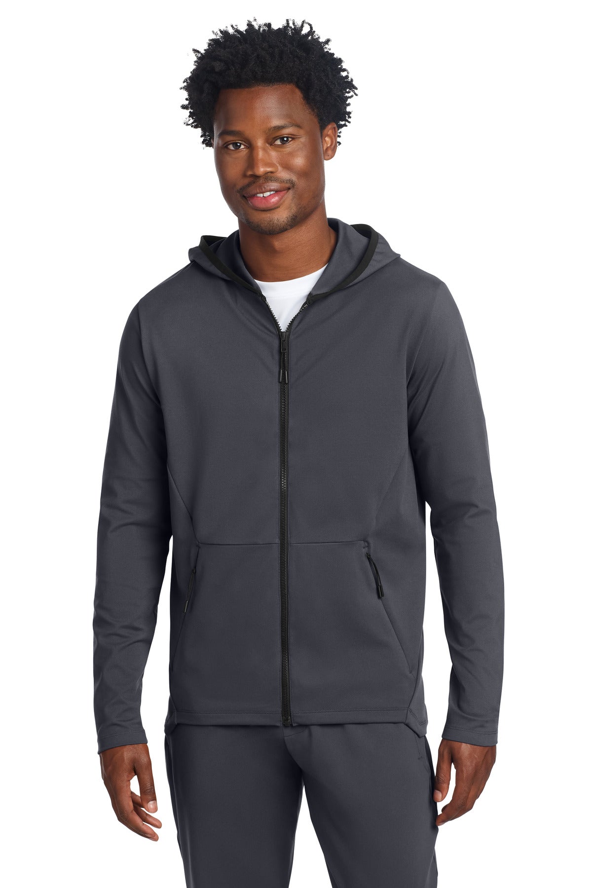 Sport-Tek Circuit Hooded Full-Zip ST870 Graphite