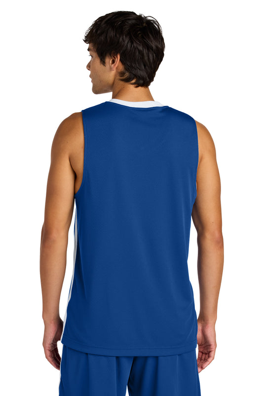 Sport-Tek Rival Basketball Rev Jersey ST900 True Royal/ White