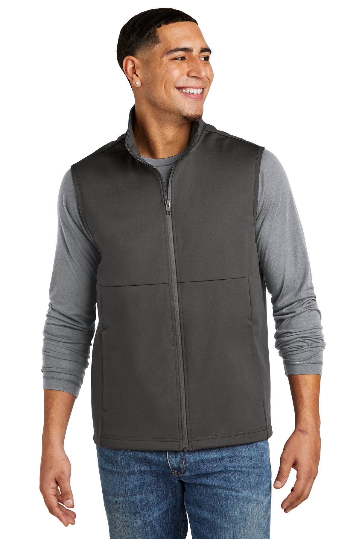 Sport-Tek Soft Shell Vest ST981 Graphite