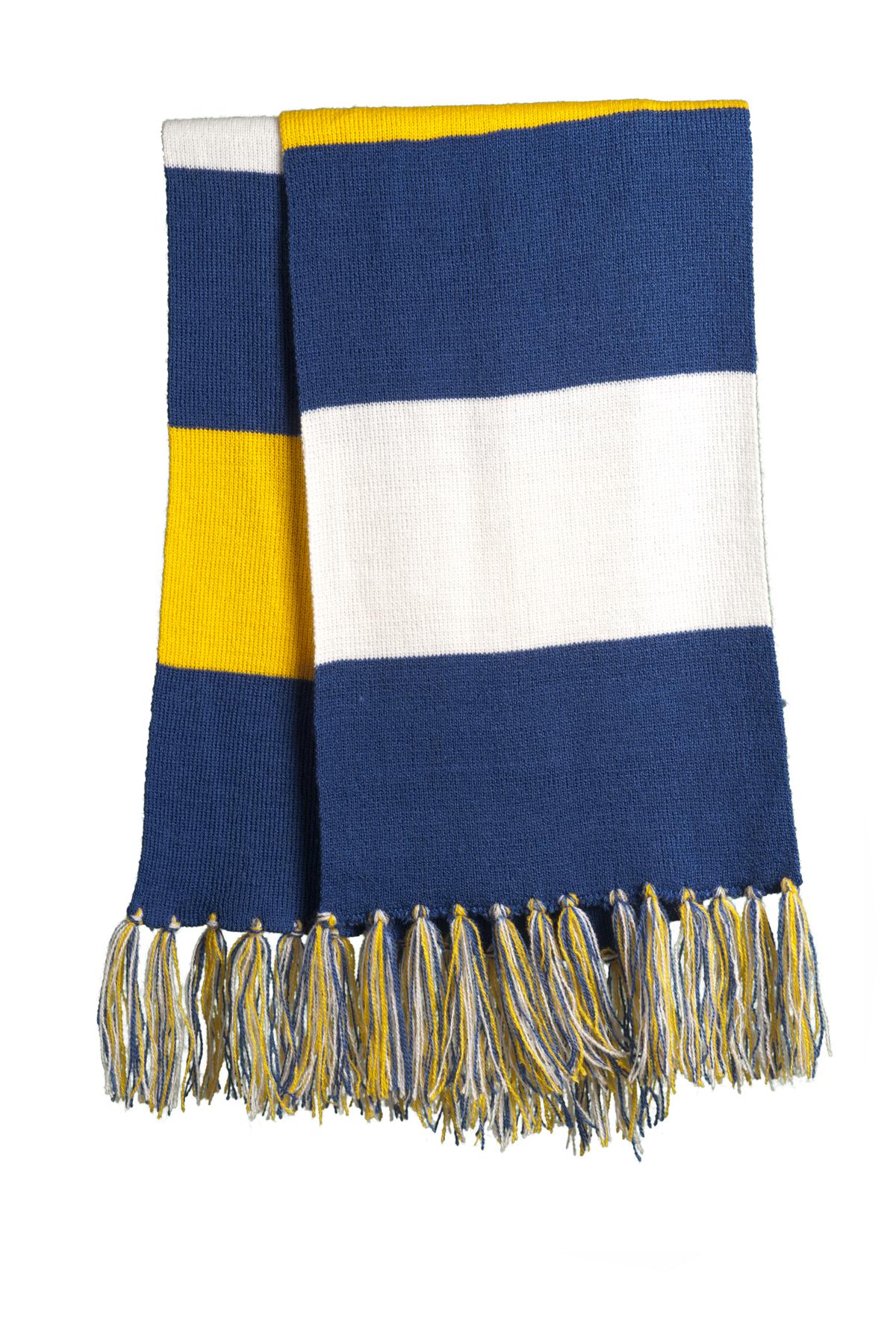 Sport-Tek Spectator Scarf STA02 True Royal/ Gold/ White